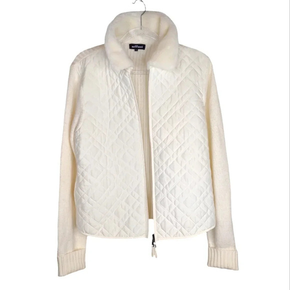 Effort Women's Quilted Cream Vest - Picture 1 of 12